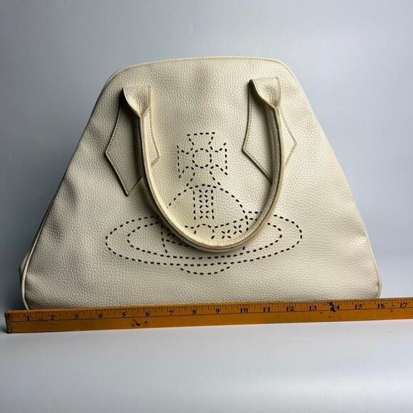 Vivienne Westwood White Leather Handbag